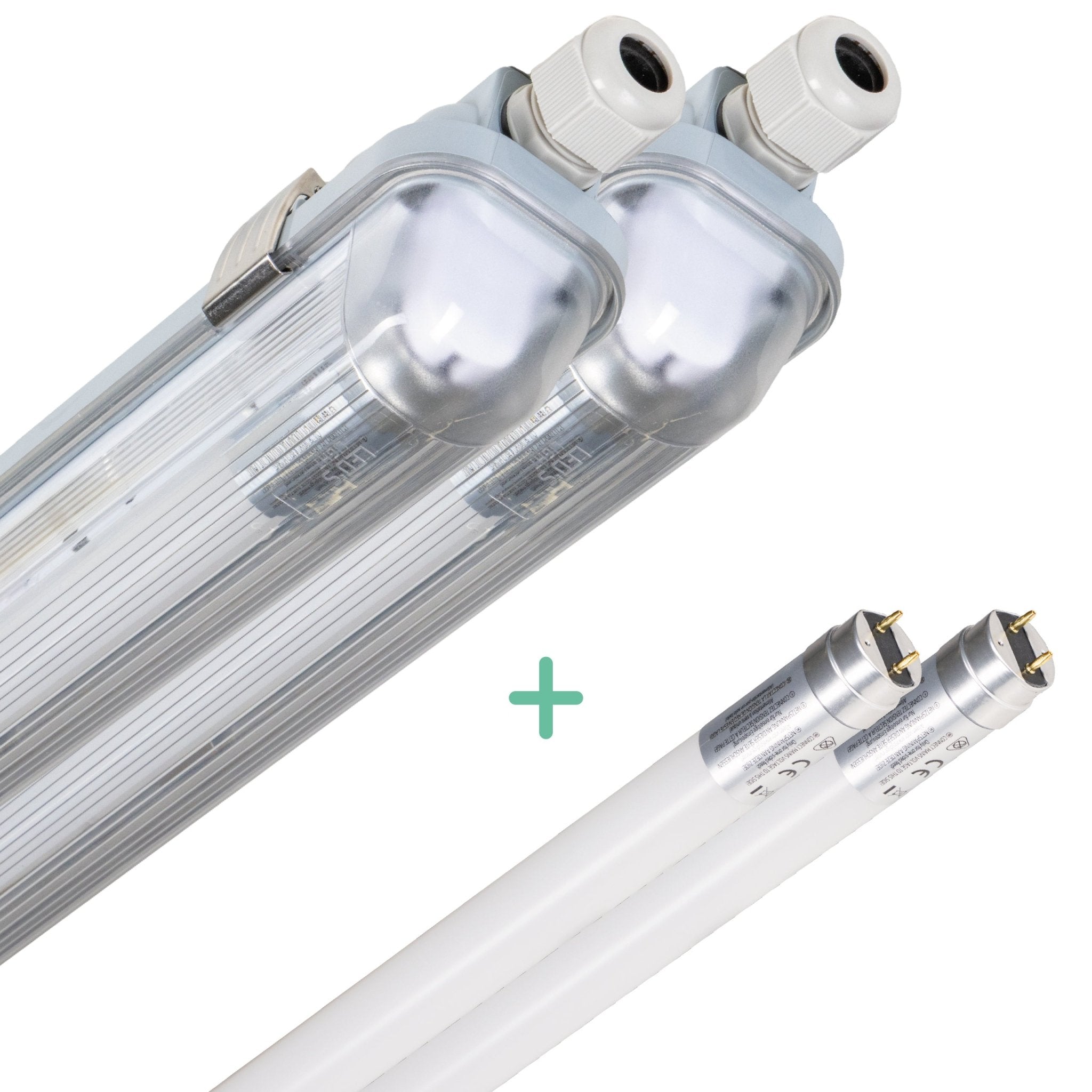 2 PACK -LED's Light Complete LED TL lamp met LED buis 150 cm - Binnen en buiten - 3060lm - 16.5W - 4000K - 185lm/w - Energielabel B led.gl