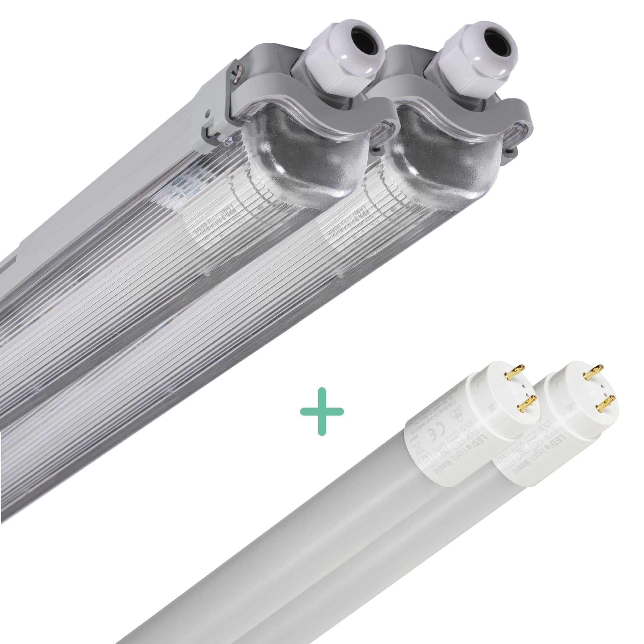 2 PACK - LED's Light LED TL armatuur met lamp 120 cm - Koud wit licht 6500 K - Waterdicht - Complete set led.gl