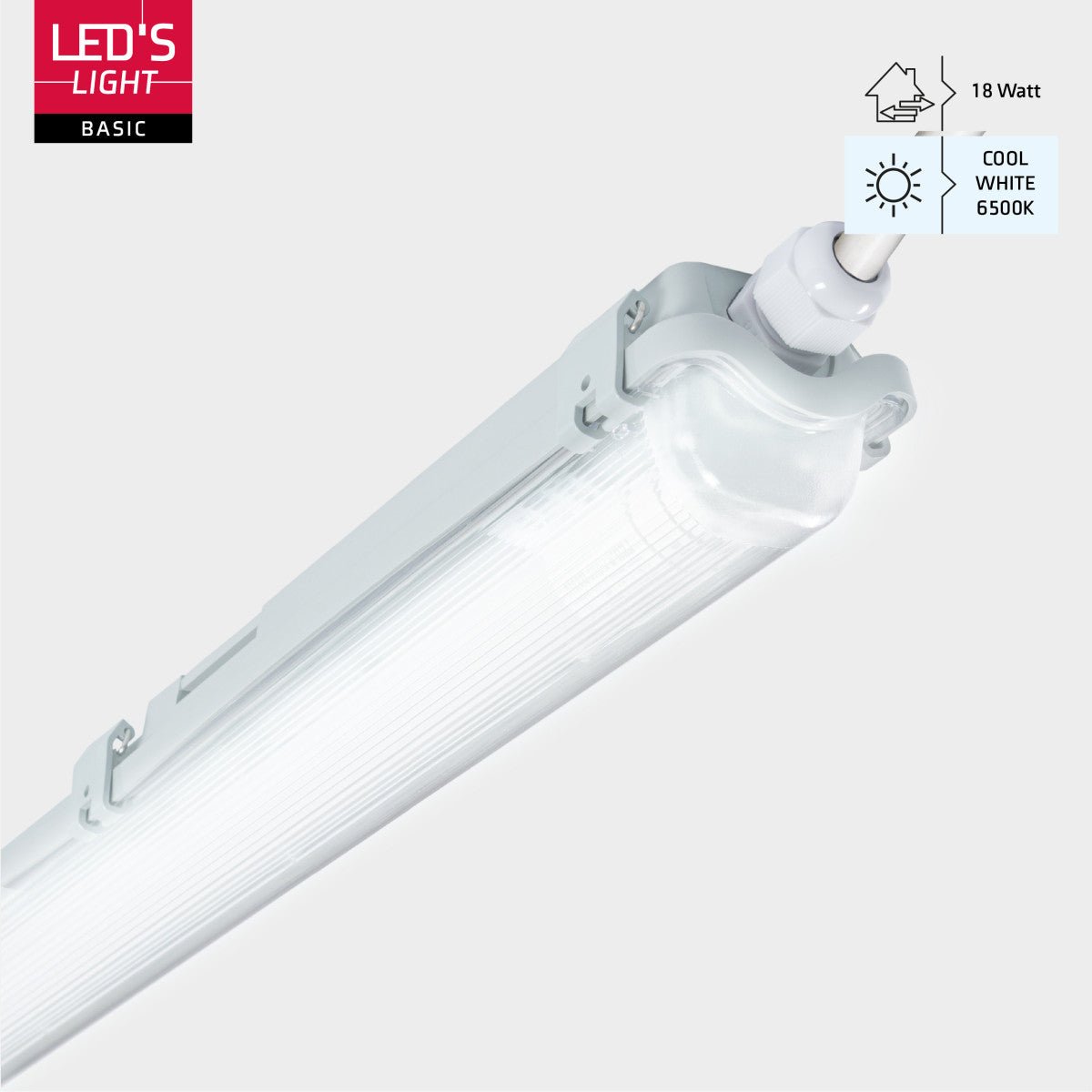 6 PACK - LED's Light LED TL armatuur met lamp 120 cm - Koud wit licht 6500 K - Waterdicht - Complete set led.gl