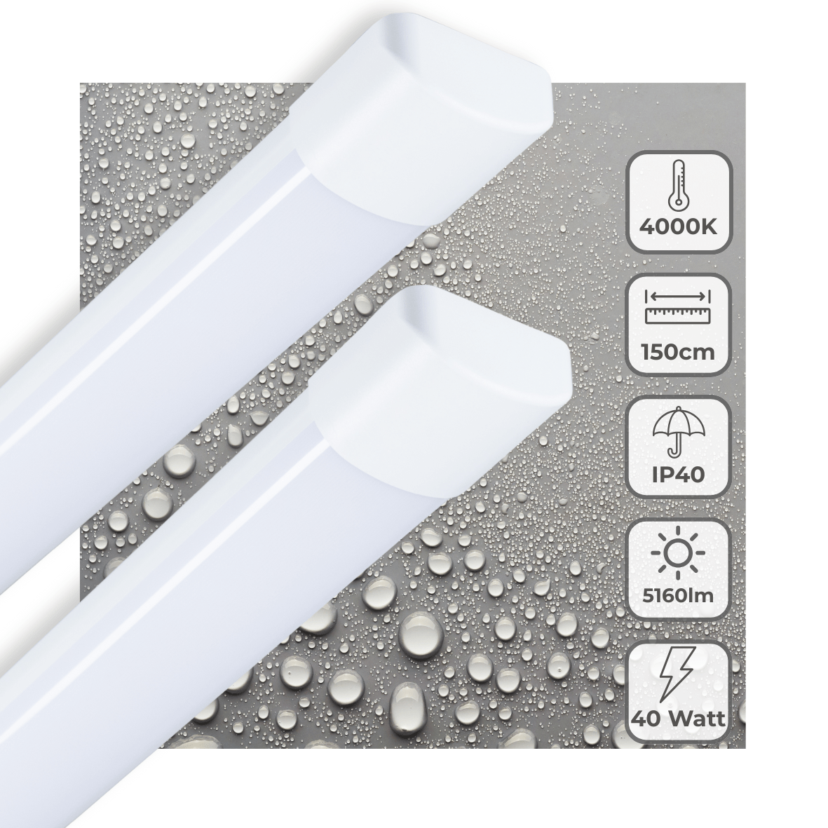 2 PACK - LED's Light LED TL lamp 150 cm voor binnen - Complete LED TL verlichting - 5160 lm TL verlichting led.gl