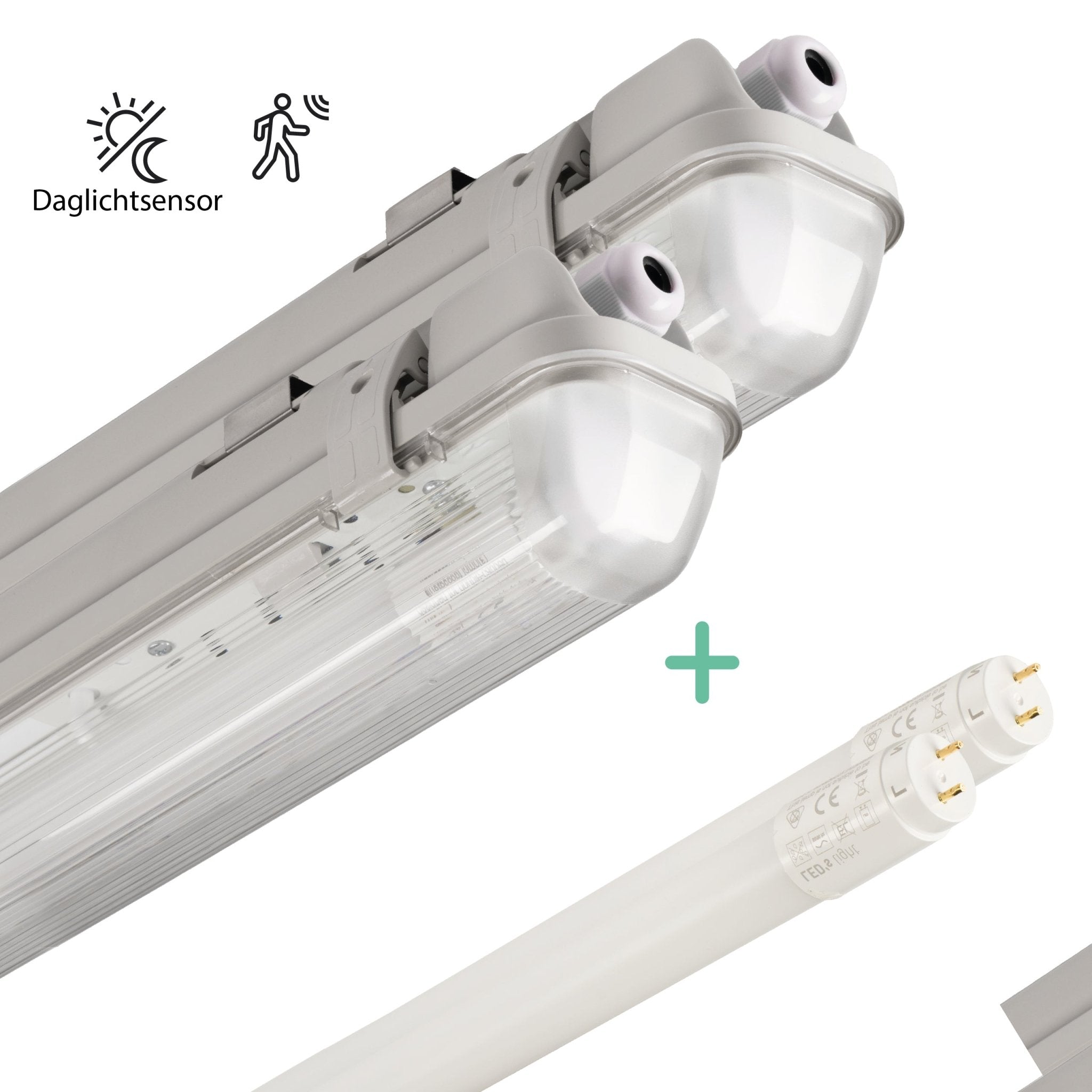 2 PACK - LED's Light LED TL lamp met sensor 150 cm - Bewegingssensor en nachtsensor - Waterdicht - 3100 lm led.gl