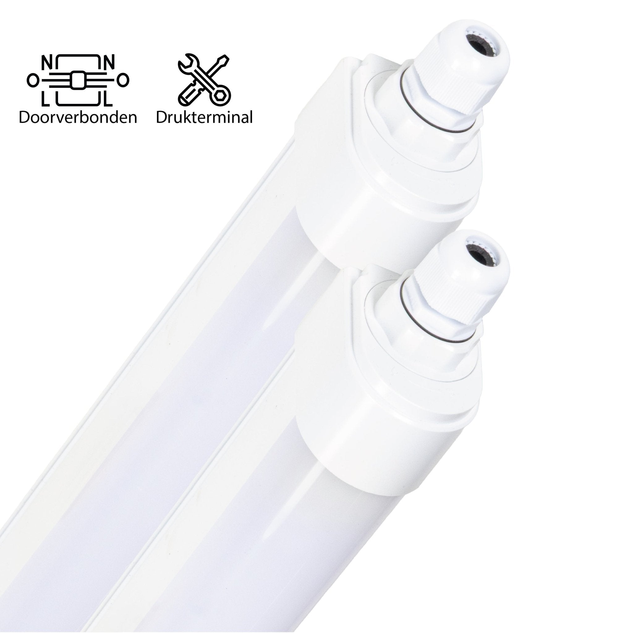 2 PACK - LED's Light TL armatuur met Strip - Koppelbaar - 46W 150cm 5520lm 4000K led.gl