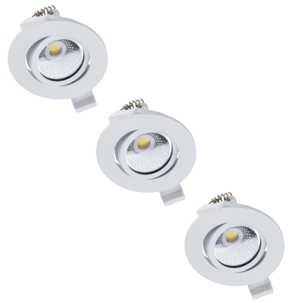 3 PACK - LED's Light PRO Inbouwspot 68 mm - Indoor & Outdoor - 3 lichtkleuren - Dimbaar licht - Wit Inbouwspots led.gl