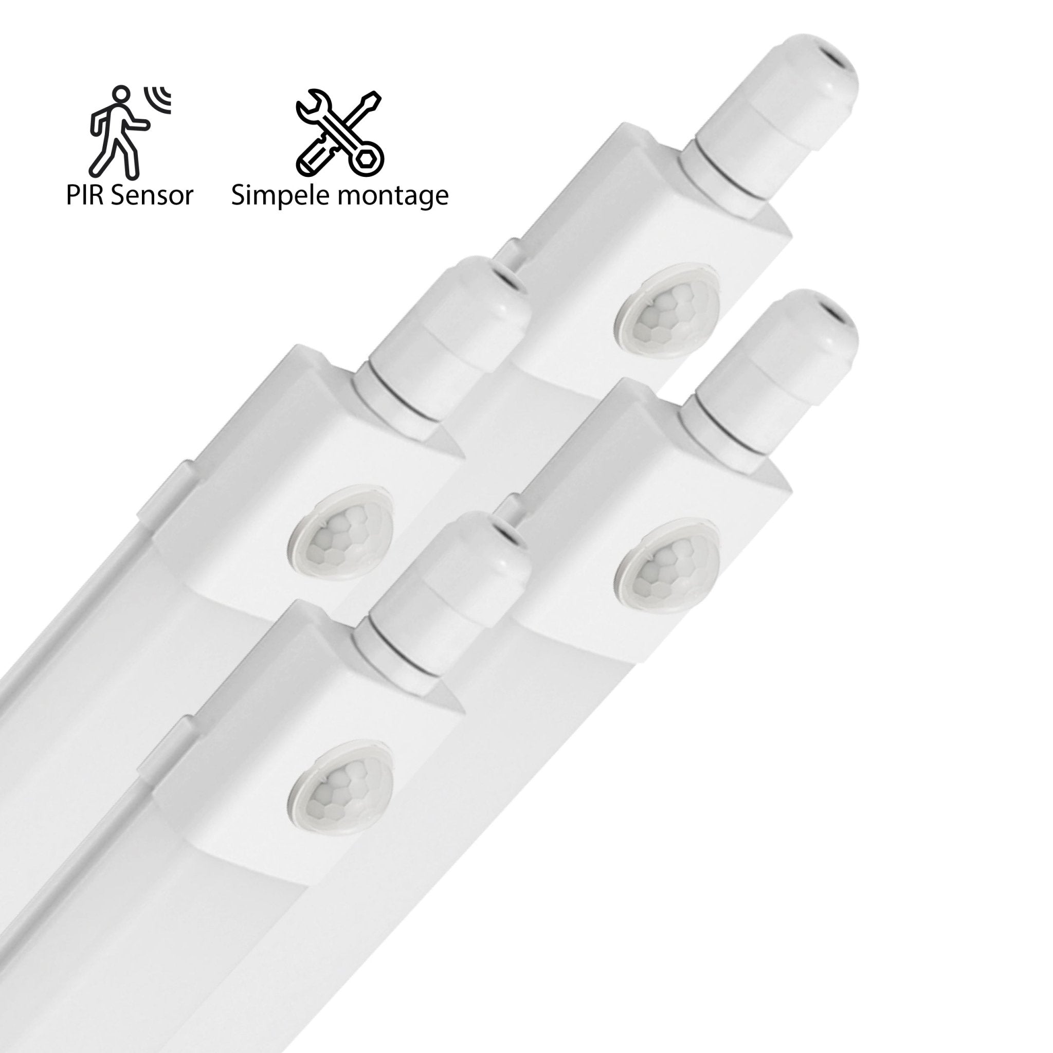 4 PACK - LED's Light LED TL verlichting met sensor 120 cm - Bewegingssensor en bewegingsdetectie - 4100 lm TL verlichting led.gl
