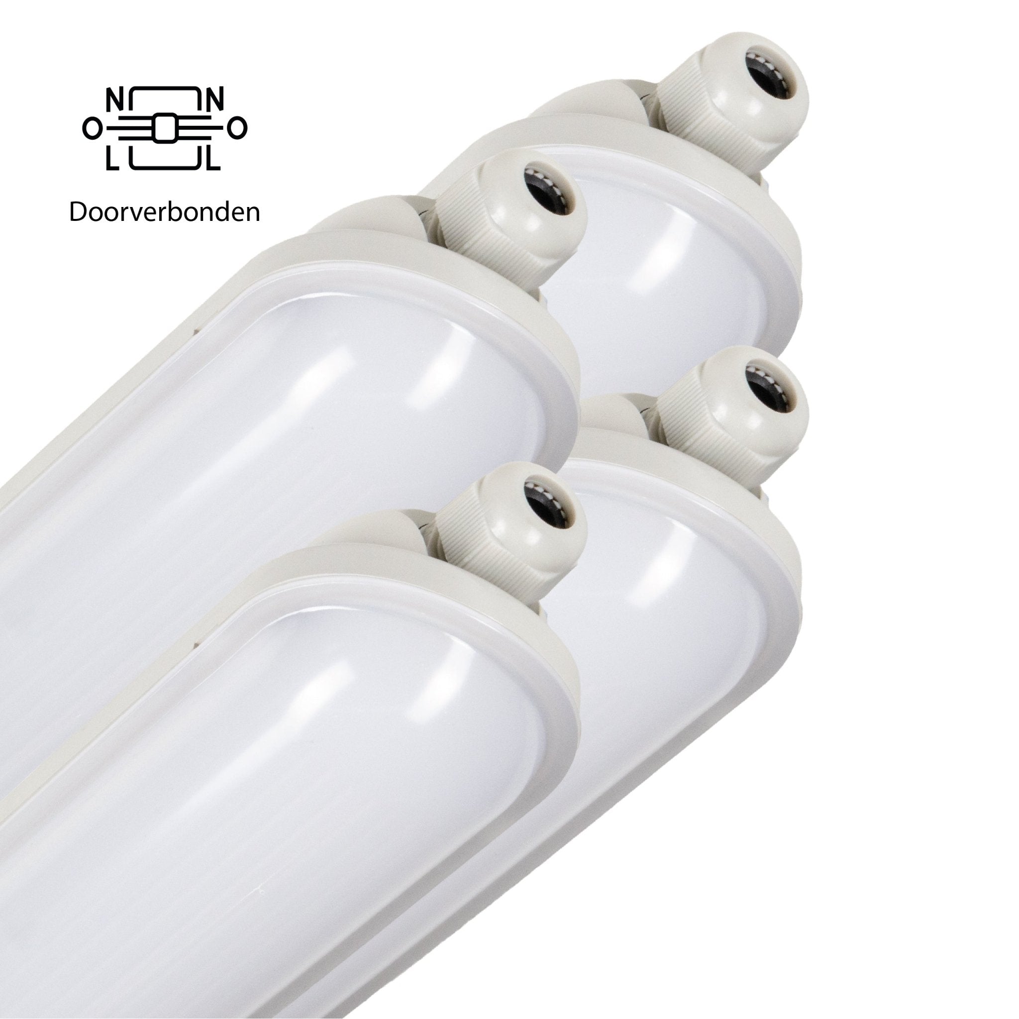 4 PACK - LED's Light Pro Premium Koppelbare LED TL armatuur compleet 150 cm - Waterdicht -23W 3680lm 4000K TL verlichting led.gl