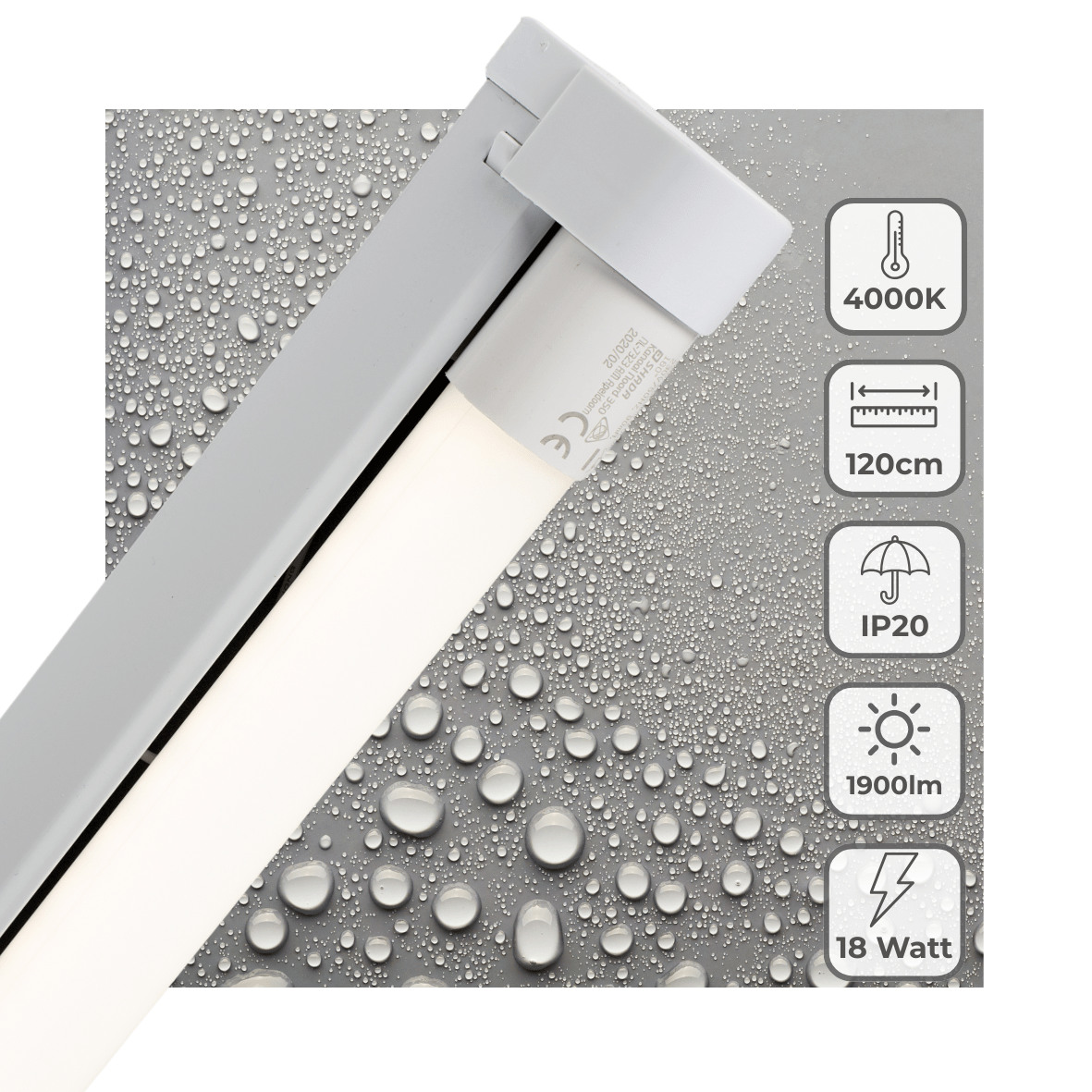 LED's Light LED licht balk 120 cm voor binnen - Armatuur inclusief LED TL buis - 1900 lm TL verlichting led.gl