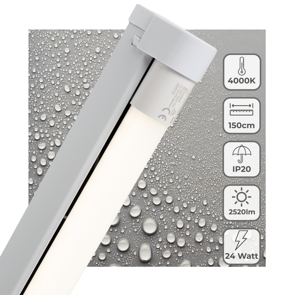 LED's Light LED licht balk 150 cm voor binnen - Armatuur inclusief LED TL buis - 2520 lm TL verlichting led.gl