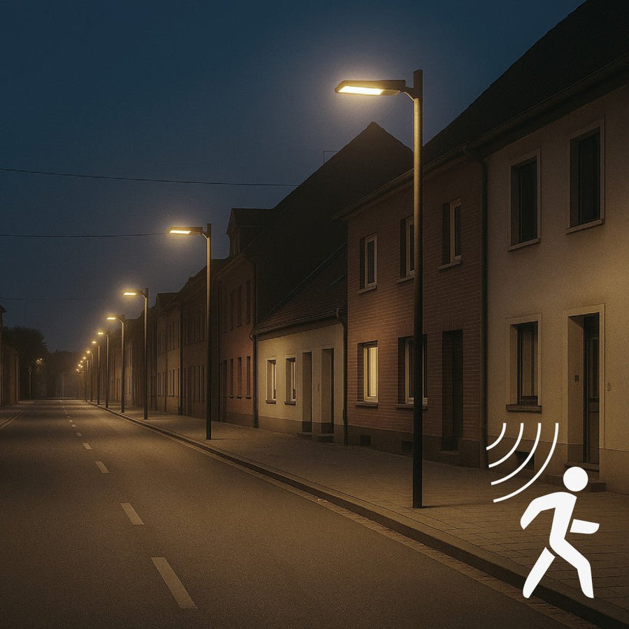 LED's Light LED Solar buitenstraatverlichting straatverlichting Lantaarnpaal 3000 lm 4000 K – Zwart Schijnwerpers led.gl