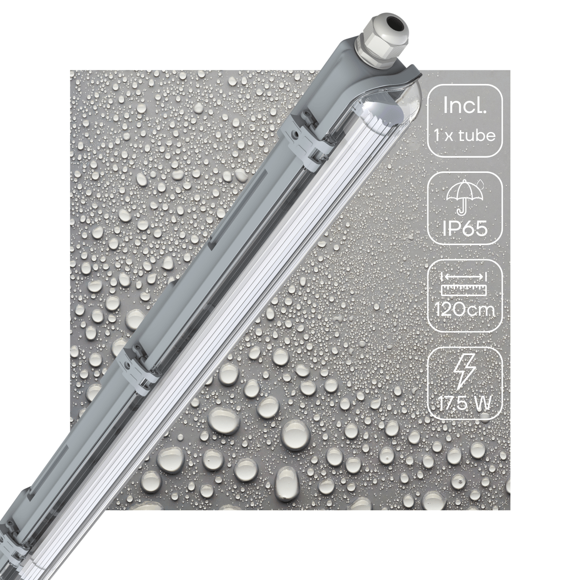 LED's Light LED TL armatuur 120 cm compleet met LED TL buis - 2160lm - 4000K - IP65 TL verlichting led.gl