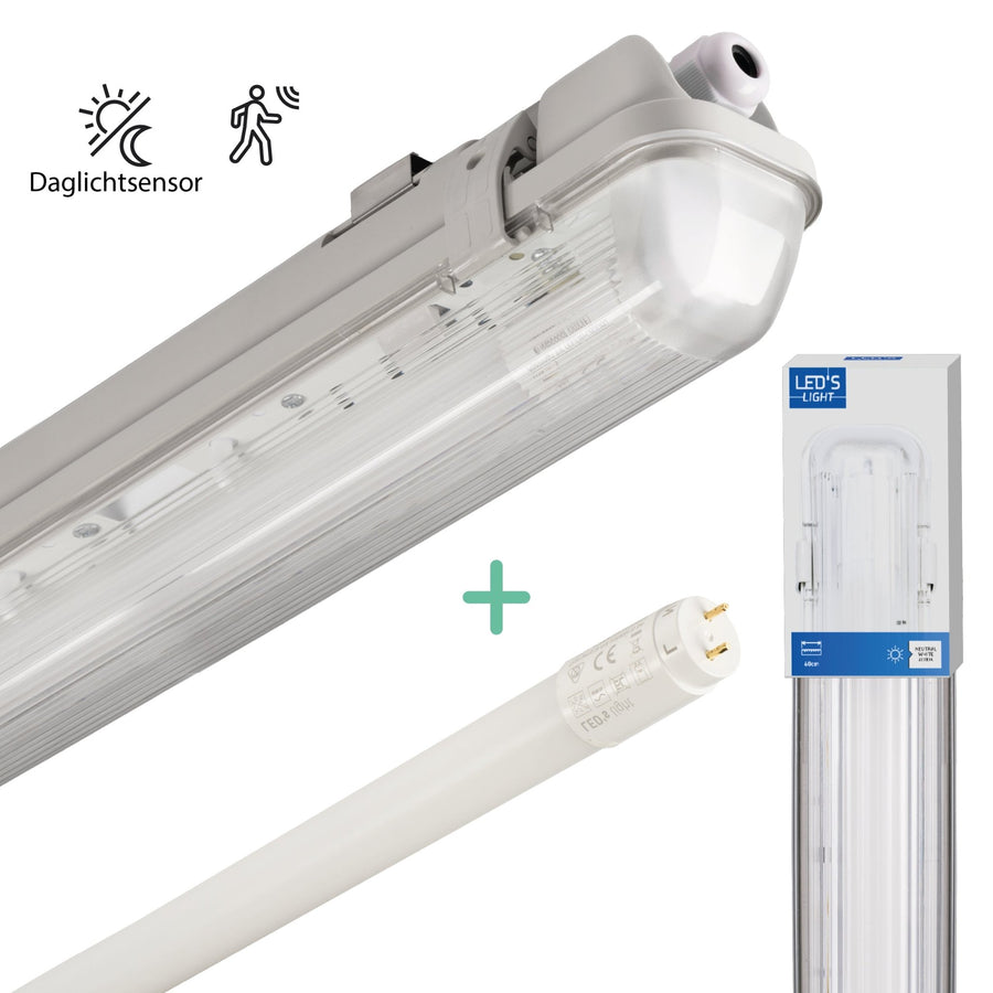 LED's Light LED TL verlichting met sensor 60 cm - Bewegingssensor en nachtsensor - Waterdicht - 1100 lm TL verlichting led.gl