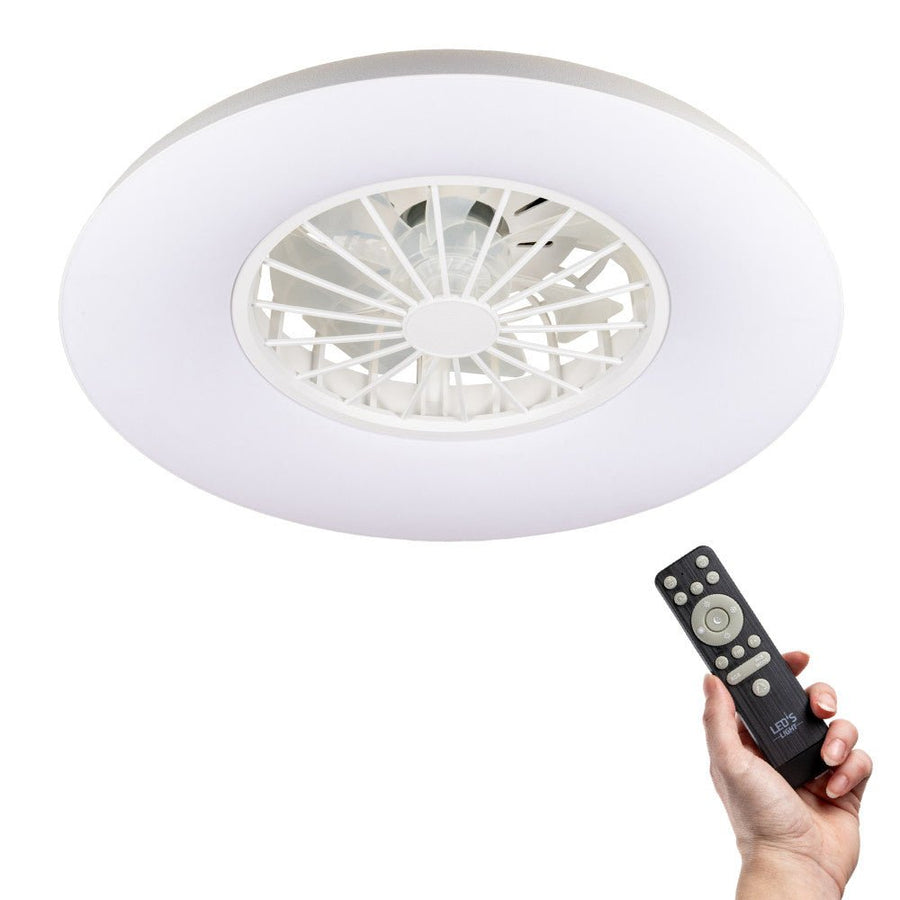 LED's Light Plafondlamp met ventilator RGB - 39W 3300lm 2700K/6500K/RGB - Ø485mm IP20 - Dimbaar Plafondventilatoren led.gl