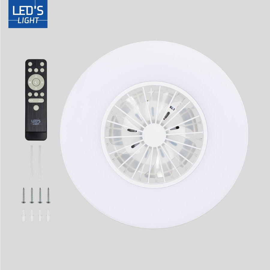 LED's Light Plafondlamp met ventilator RGB - 39W 3300lm 2700K/6500K/RGB - Ø485mm IP20 - Dimbaar Plafondventilatoren led.gl