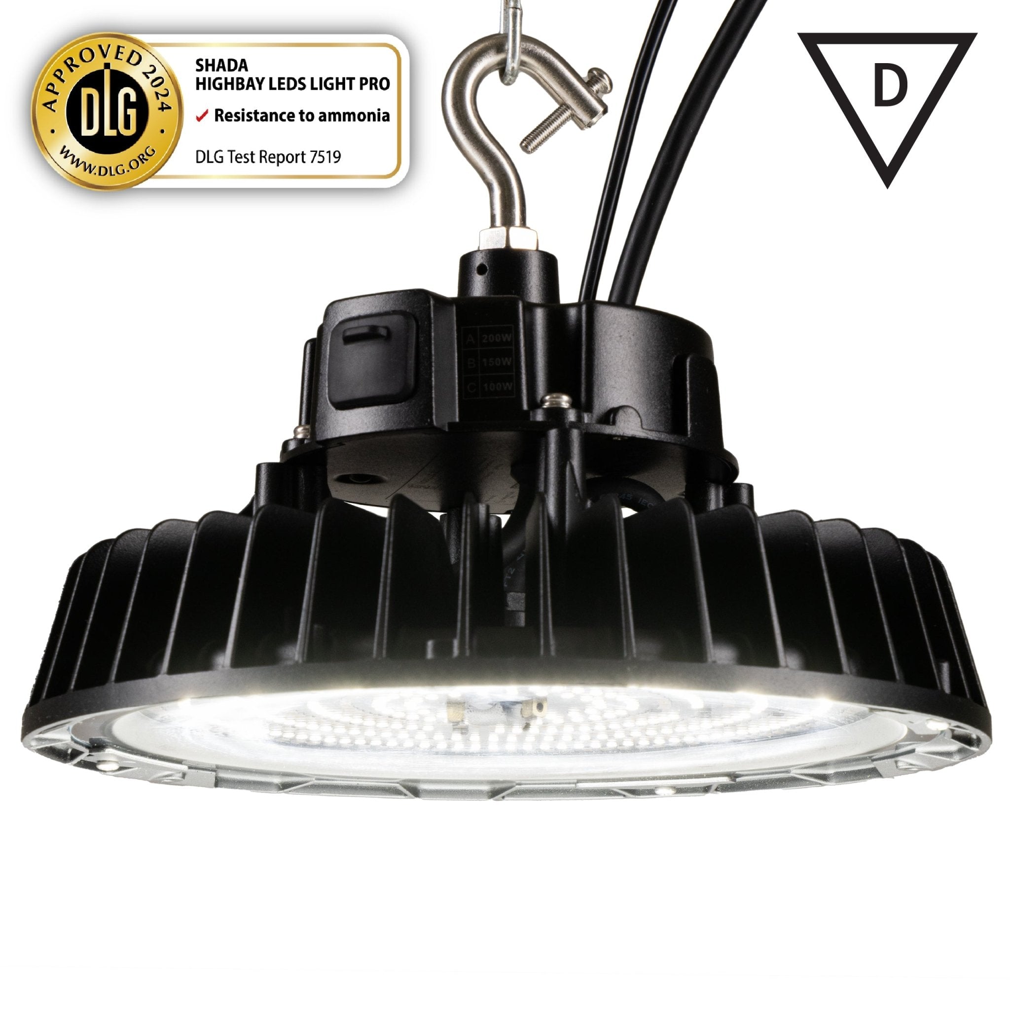 LED's Light pro 200W DLG High bay 30000lm 3000K/4000K/5000K - Lumileds LED - Sosen Driver D mark High bays led.gl