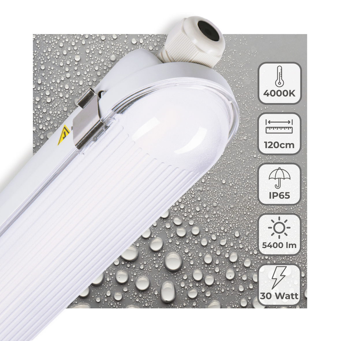 LED's Light Pro Philips TL armatuur met strip 120 cm - Koppelbaar - Power switch - Energielabel B - 5400 lm - 185lm/w - 30W - 4000K TL verlichting led.gl