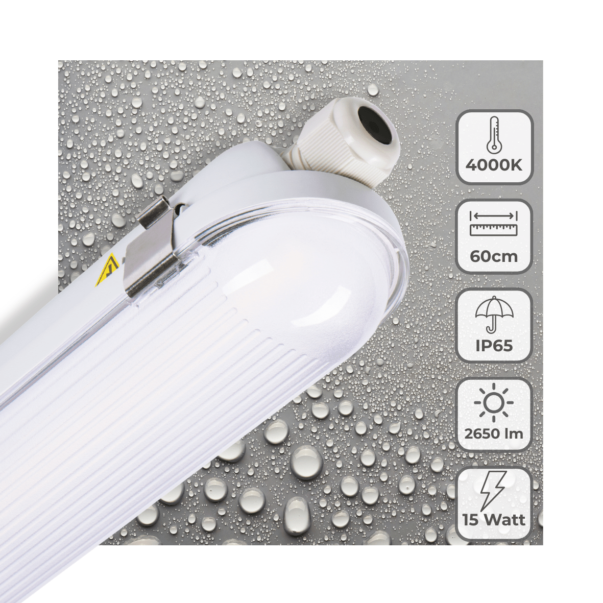 LED's Light Pro Philips TL Armatuur Strip 60 cm - Koppelbaar - Energielabel B - IP65 waterdicht - 2650 lm - 175lm/w TL verlichting led.gl