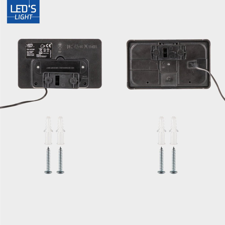 LED's Light Solar buitenlamp met sensor en zonnepaneel - 500lm 4000K - Zwart - IP65 Schijnwerpers led.gl