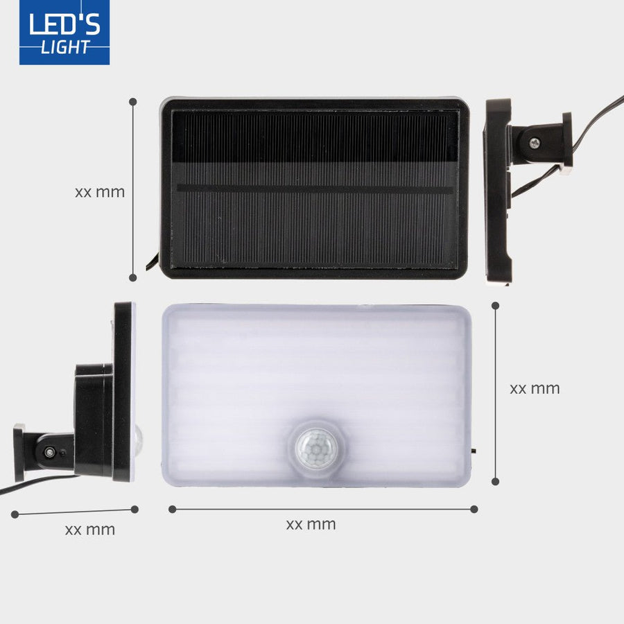 LED's Light Solar buitenlamp met sensor en zonnepaneel - 500lm 4000K - Zwart - IP65 Schijnwerpers led.gl