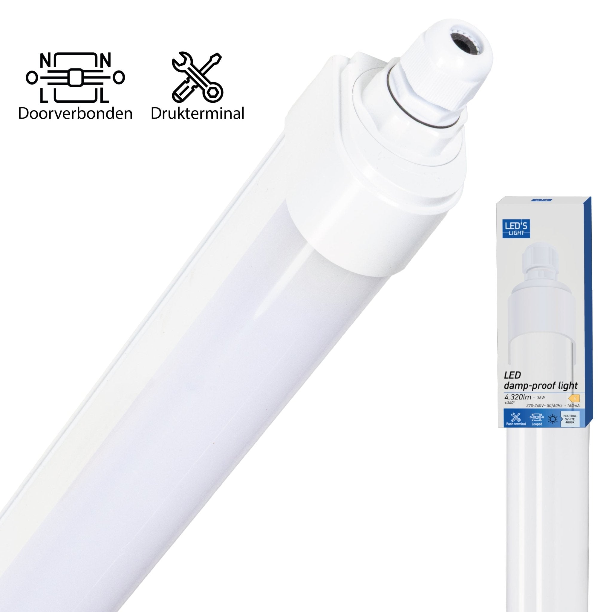 LED's Light TL armatuur met Strip - Koppelbaar tot 15 lampen- 46W 150cm 5520lm 4000K led.gl