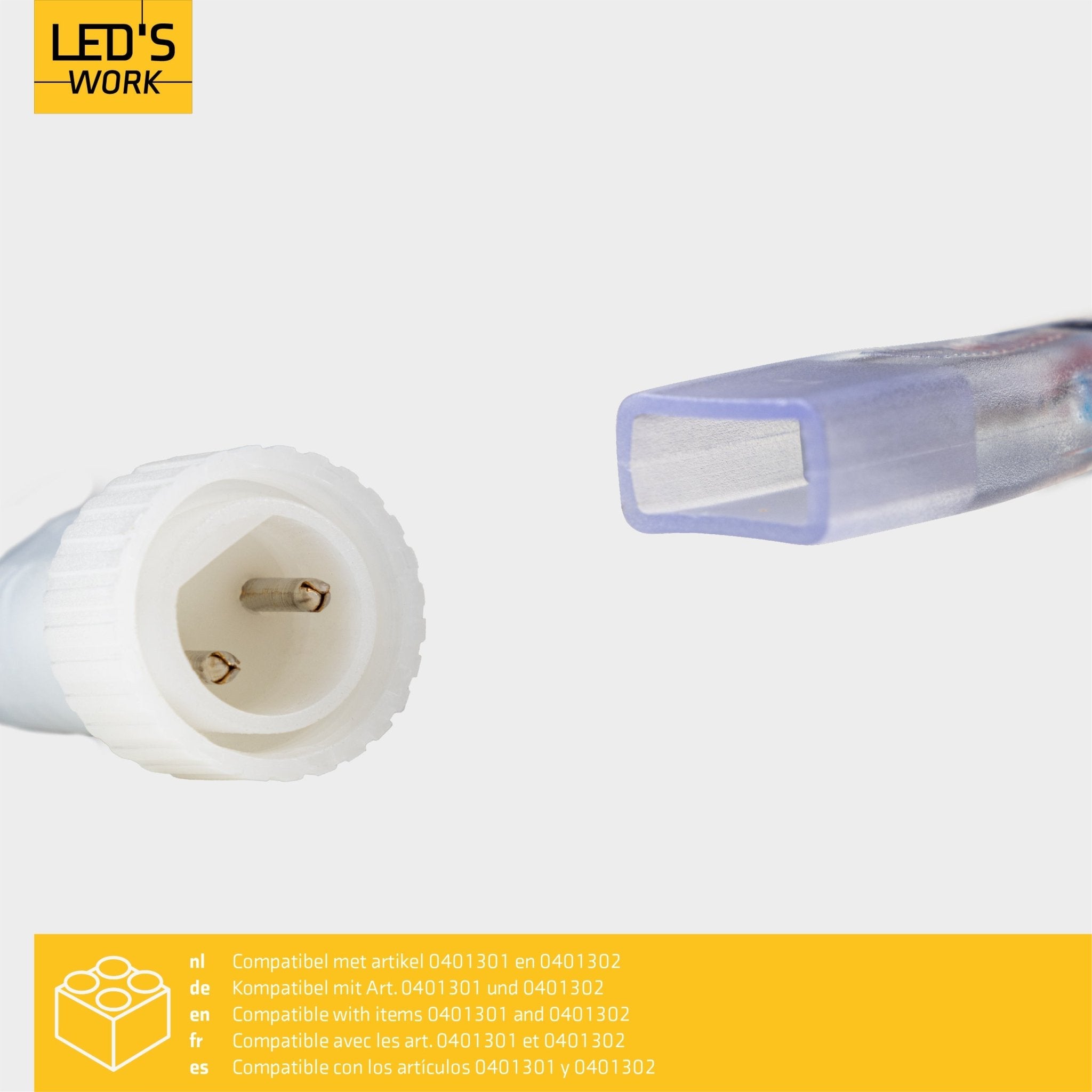 LED's Work Accessoires set voor LED strip bouwverlichting - Koppelstuk, lijm en eindkapjes Kabelverbinders led.gl