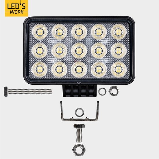 LED's Work LED Schijnwerper voor voertuigen - Geschikt voor tractor, vrachtwagen, auto, bus en schip - 45W Schijnwerpers led.gl
