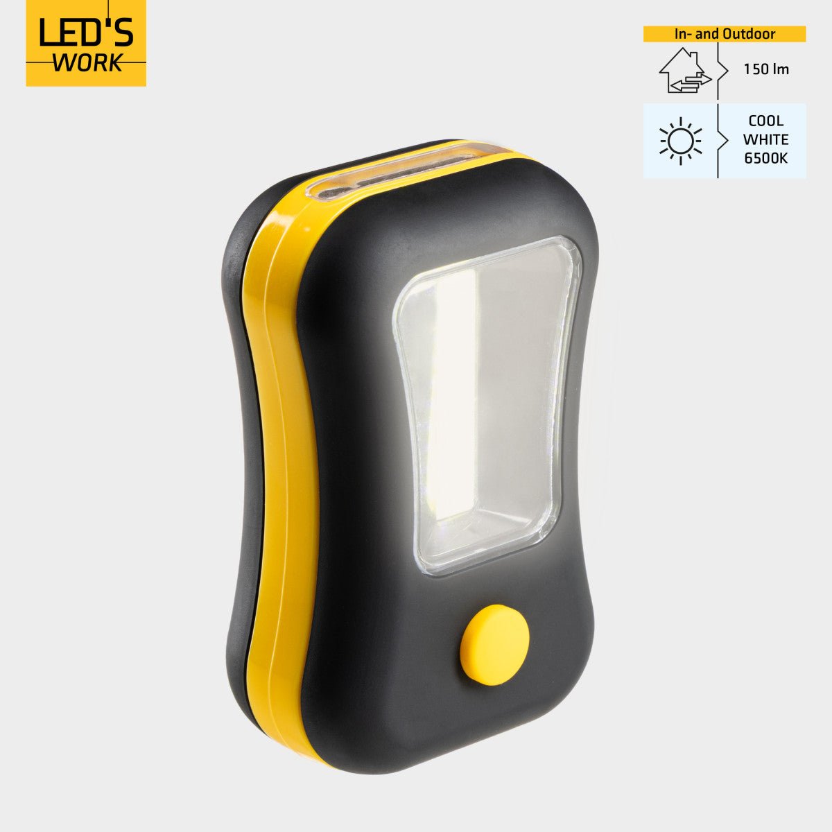 LED's Work MINI Werklamp op batterijen - Draadloos - Werkt op 3 AAA batterijen Bouwlampen led.gl