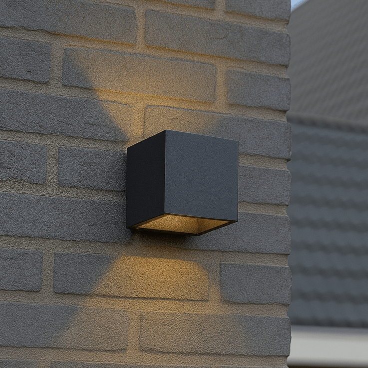 Lumo Cube Antraciet - Wandarmatuur zonder lichtbron - Excl 1xG9 - IP65 Wandlampen led.gl