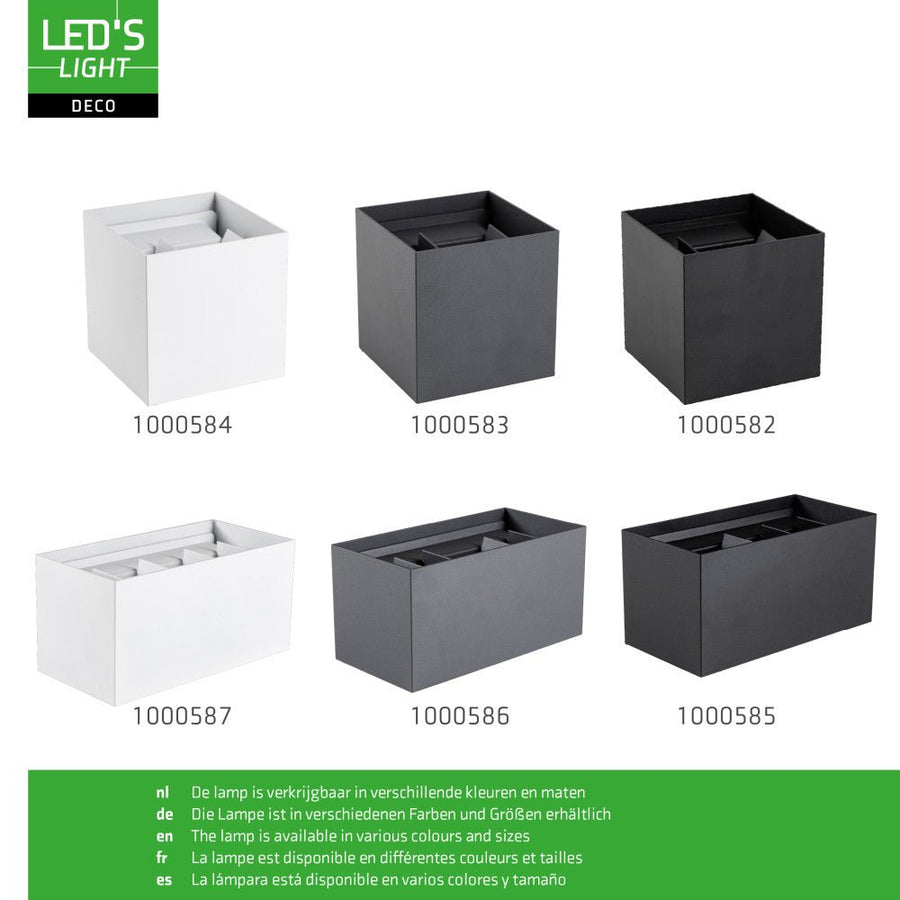 Lumo Cube Zwart - Wandarmatuur zonder lichtbron - Excl 1xG9 - IP65 Wandlampen led.gl