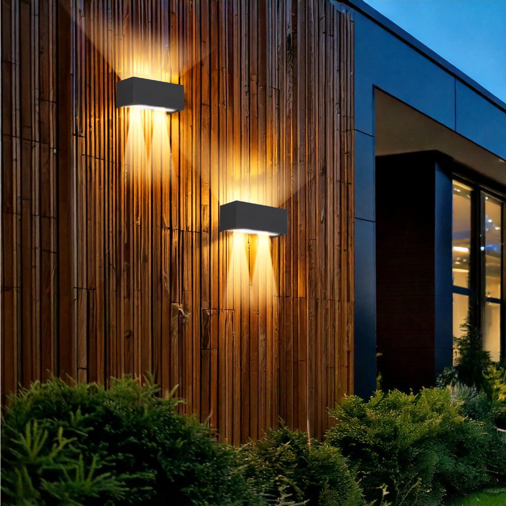 Lumo Recta Antraciet - Wandarmatuur zonder lichtbron - Excl 2xG9 - IP65 Wandlampen led.gl