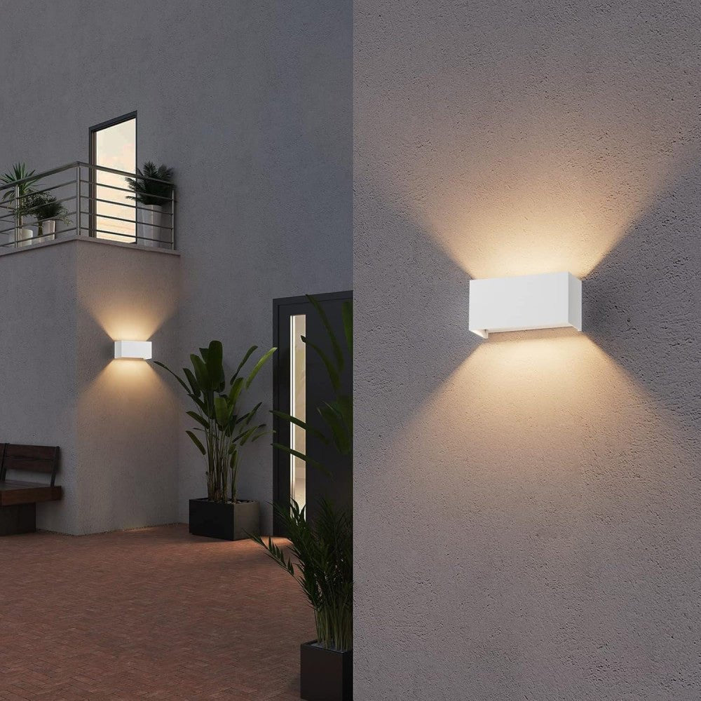 Lumo Recta Wit - Wandarmatuur zonder lichtbron - Excl 2xG9 - IP65 Wandlampen led.gl