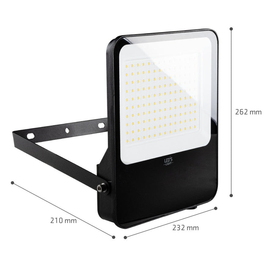 LED's Light Schijnwerper floodlight - 100W 9600lm 4000K - Zwart - IP65 Schijnwerpers led.gl