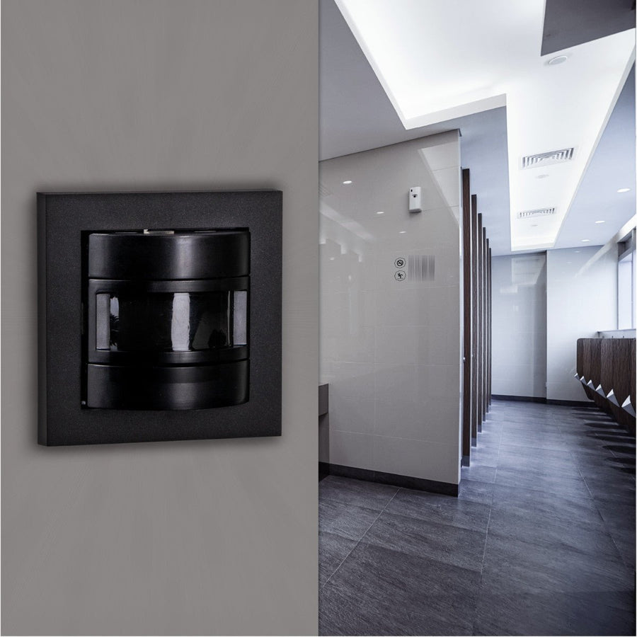 Wandschakelaar met Bewegingssensor - 55 x 55 mm inbouw - Compatibel met LED - Zwart led.gl