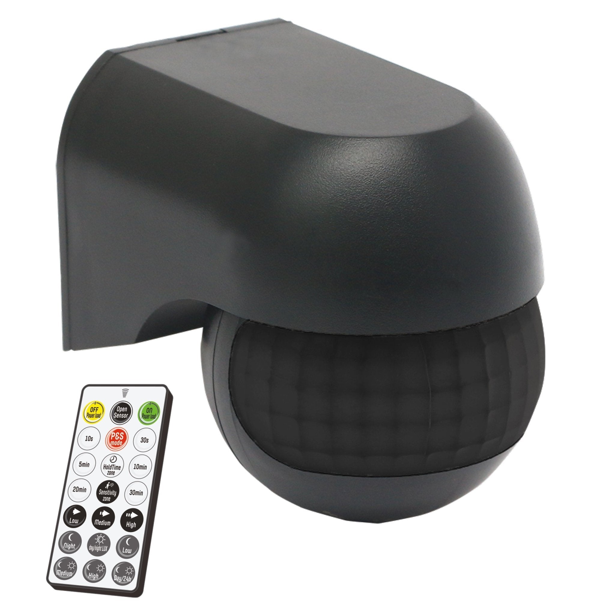LED's Light 2-in-1 Bewegingsmelder met Afstandsbediening - Detecteert schemer en beweging - Zwart Sensoren led.gl