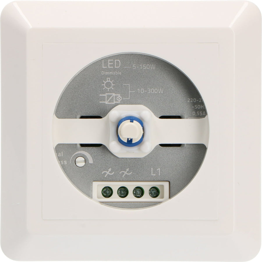 LED's Light Complete Dimmerknop met Frame - Wit - Past in frames van GIRA, JUNG, Busch-Jaeger Dimmers led.gl