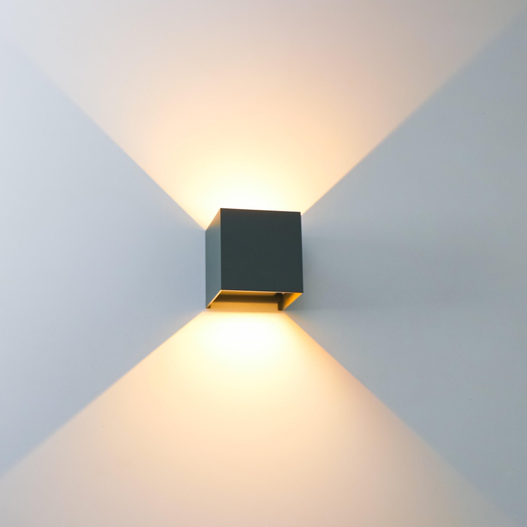 3 pack - LED's Light Kubus LED Wandlamp voor buiten - 2 lichts - IP65 Waterdicht - Warm wit licht - Antraciet Wandlampen led.gl