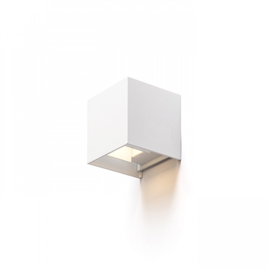 3 pack - LED's Light Kubus LED Wandlamp buiten - 2 lichts - IP65 Waterdicht - Warm wit licht - Wit Wandlampen led.gl