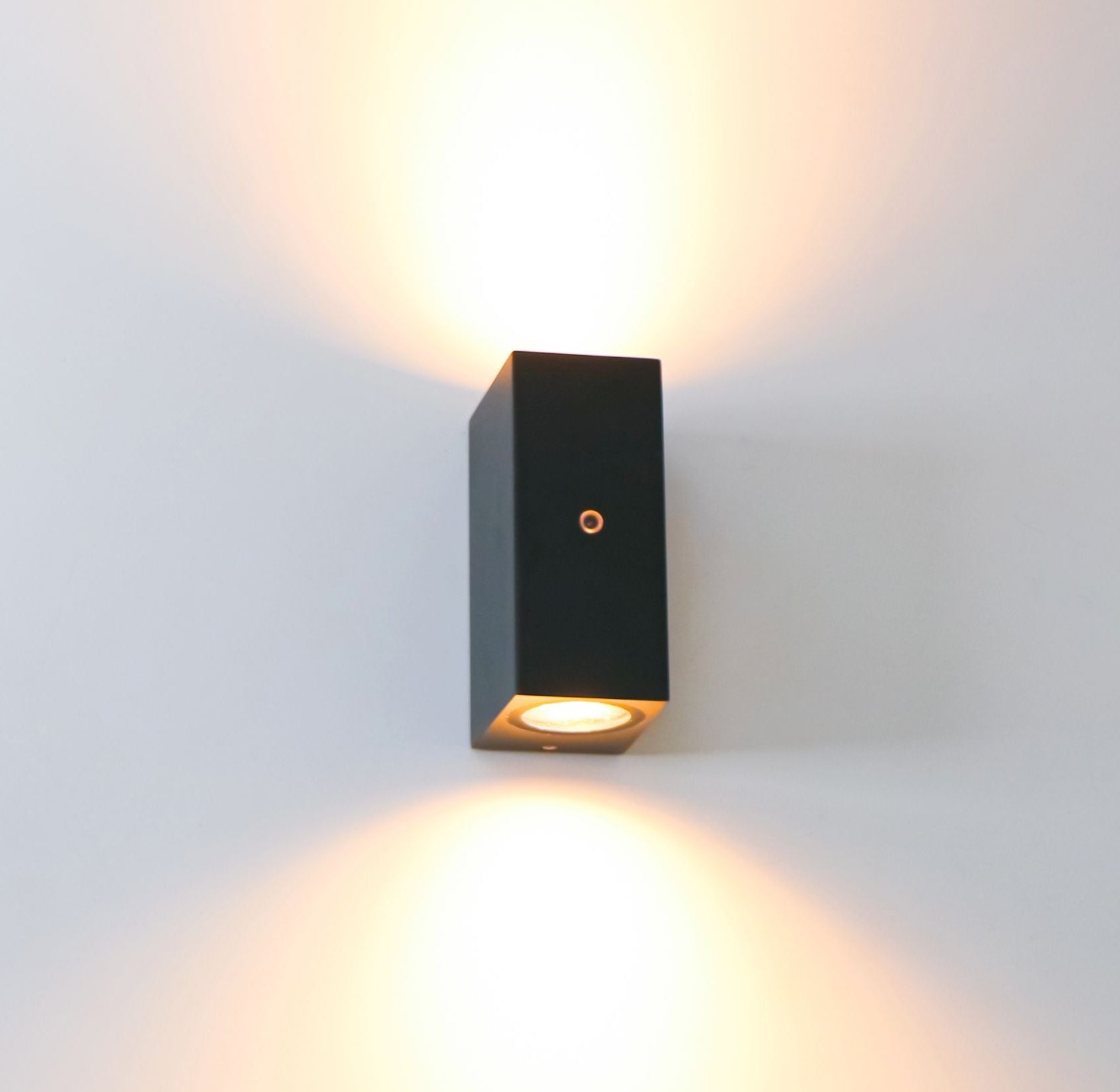 3 pack - LED's Light Up & Down LED Buitenlamp met sensor - IP44 waterdicht - GU10 fitting - Model Napoli - Zwart Buitenlampen led.gl