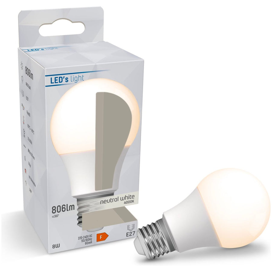 LED Lamp E27 - 806 lm - Koud wit licht - 1 lamp Lichtbronnen led.gl