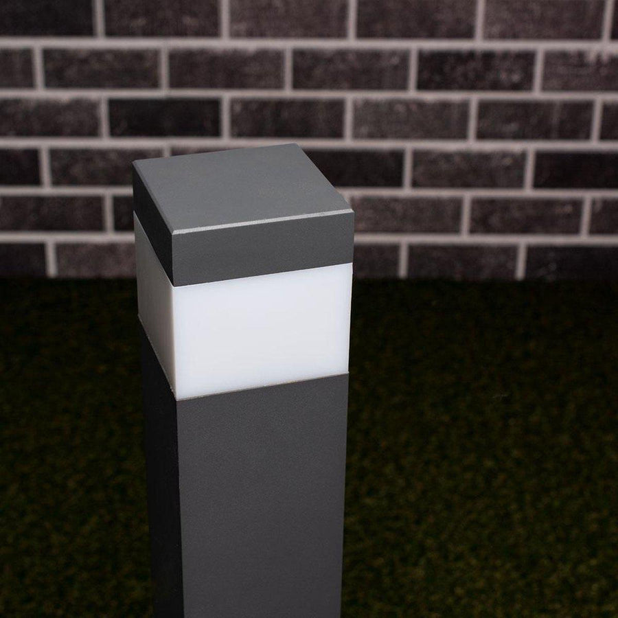 LED Lantaarnpaal Mat met E27 fitting - IP44 - Sora - 76 cm - Grijs Lantaarns led.gl