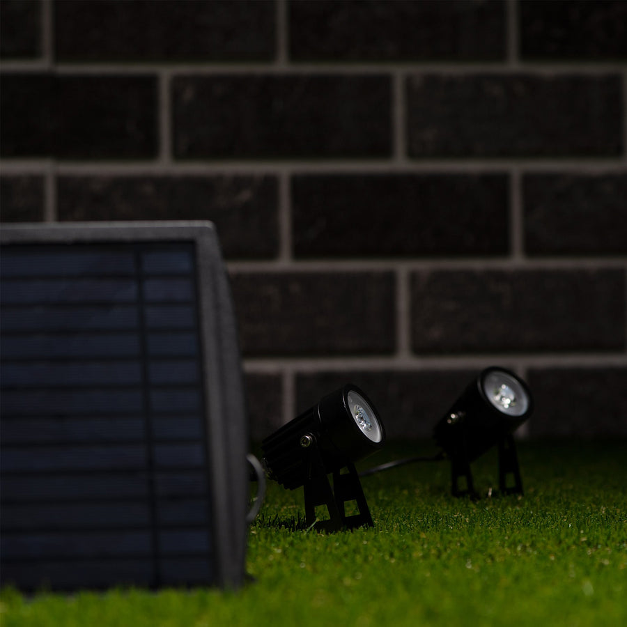 LED's Light Solar LED Tuinlamp met zonnepaneel en grondspies - Automatisch aan en uit - Met sensor - IP65 waterdicht Spotjes led.gl