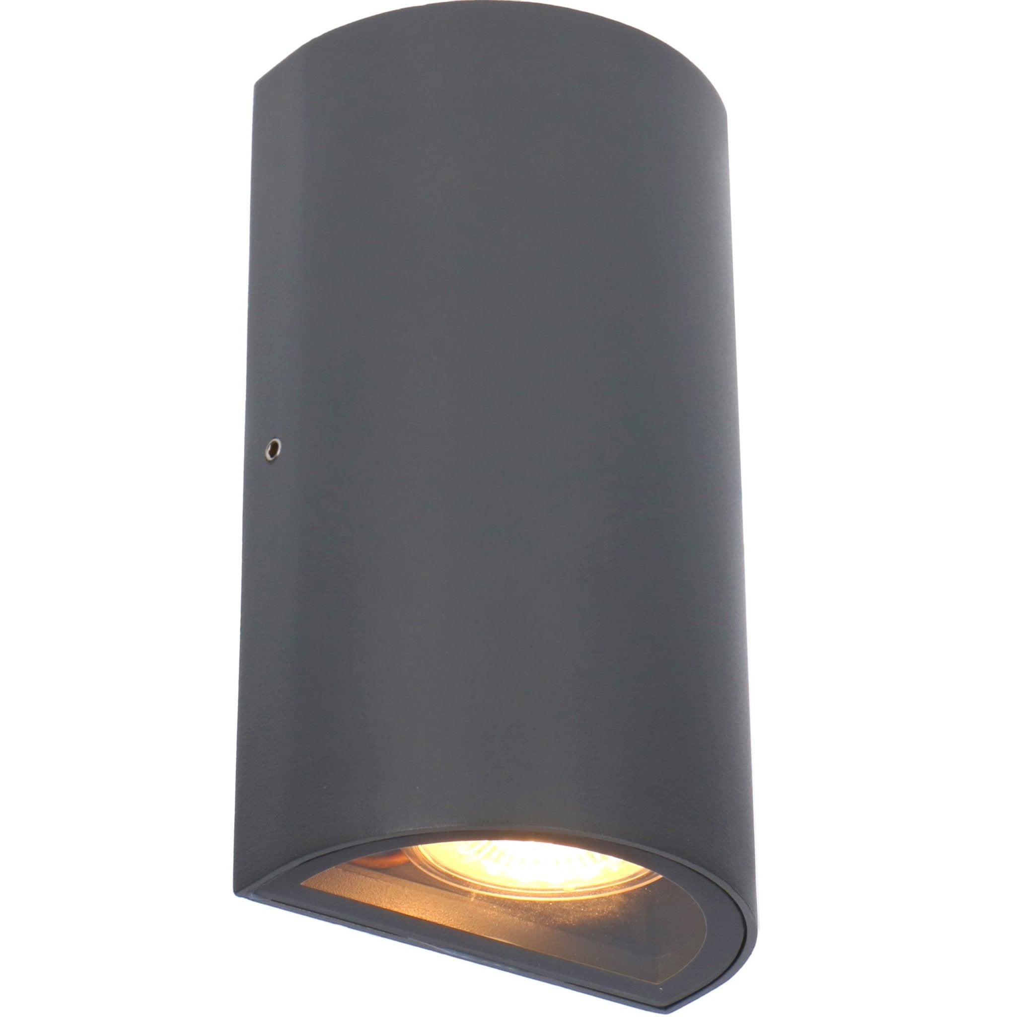 3 pack LED's Light LED Muurlamp Buiten - Halve cilinder met 2 lichtpunten - Model Siena - IP44 - Antraciet Wandlampen led.gl
