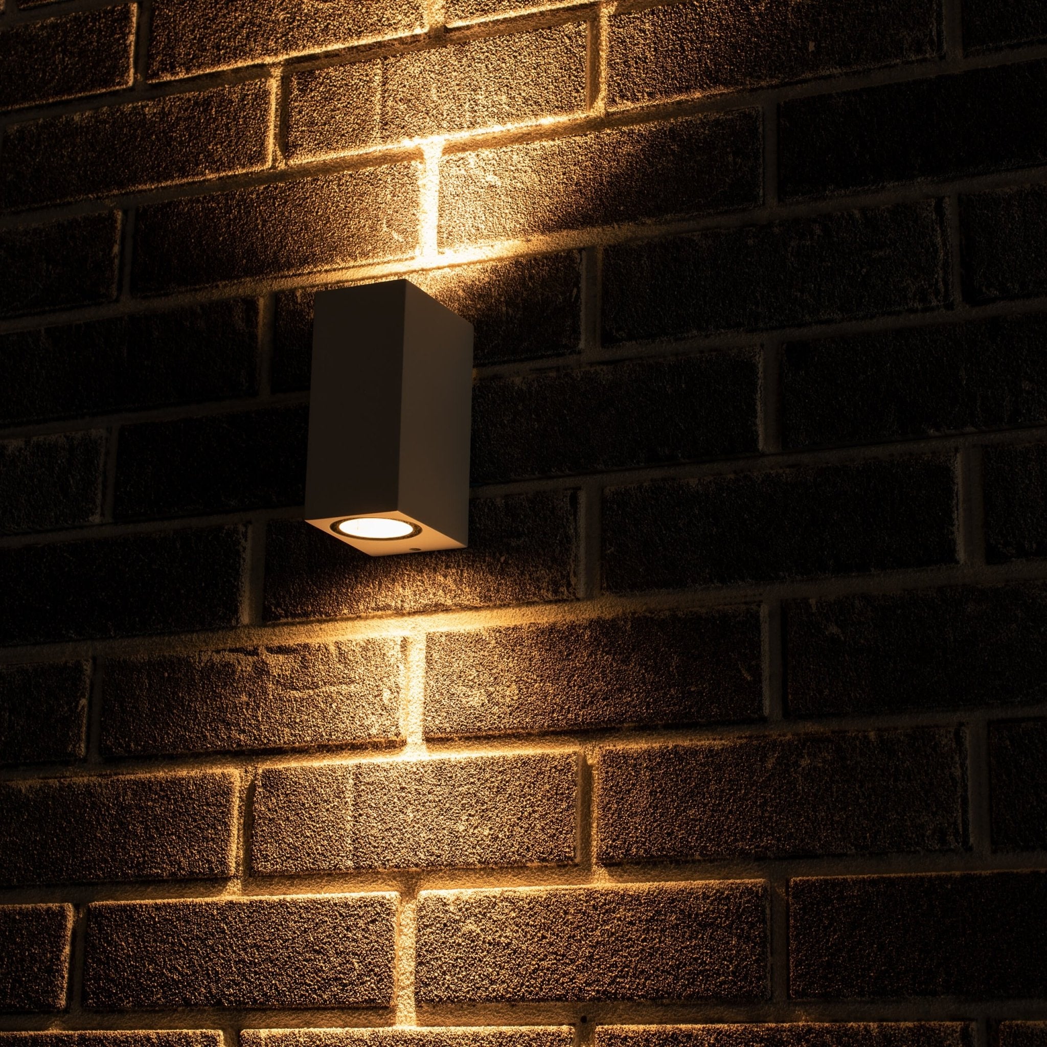 4 pack - LED's Light LED Buitenlamp met GU10 fitting - Rechthoek - IP44 - Wit - Model Milaan Wandlampen led.gl