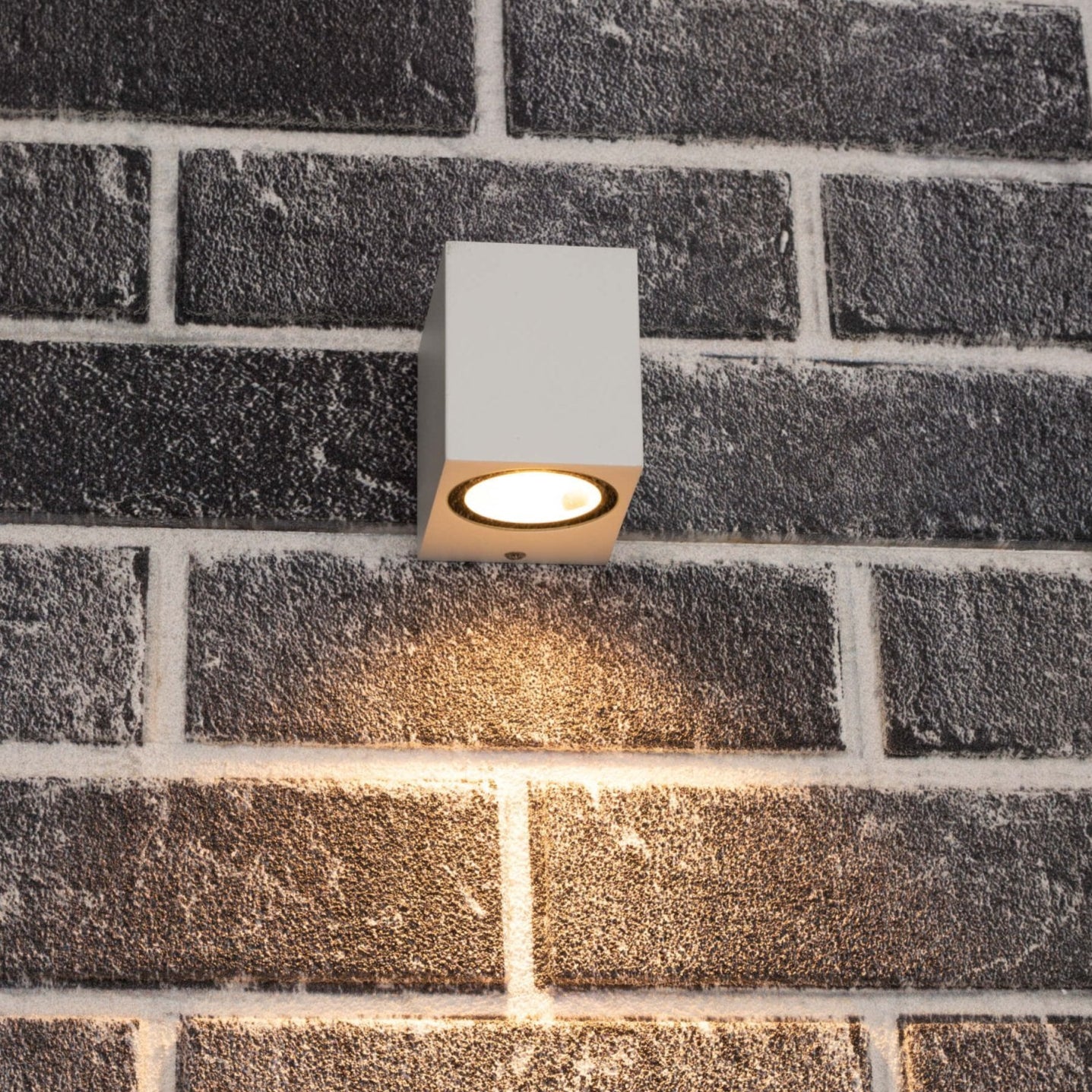 6 pack - LED's Light LED Wandlamp Buiten met GU10 fitting - Vierkant - IP44 - Wit - Model Rome Wandlampen led.gl