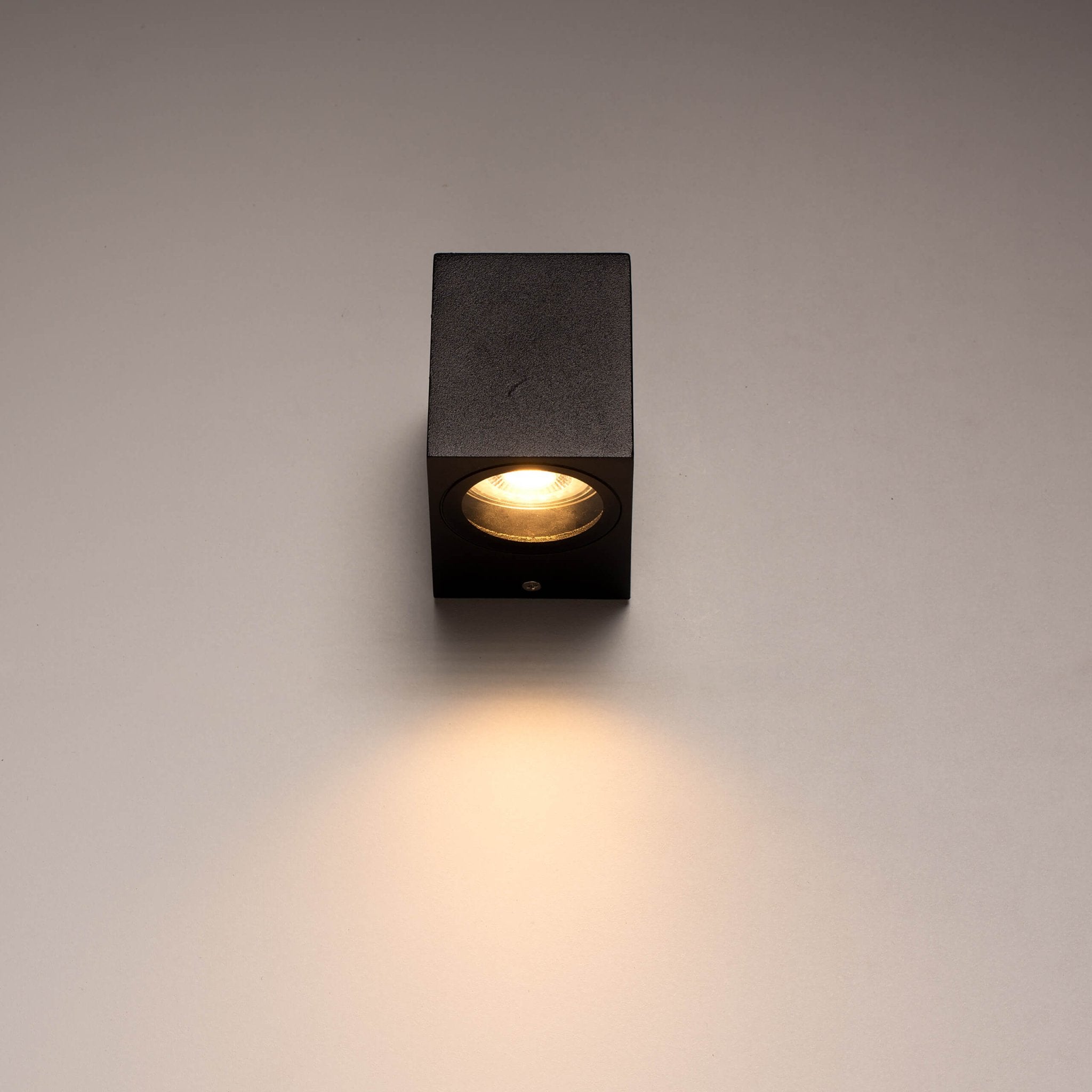 6 pack - LED's Light LED Wandlamp Buiten met GU10 fitting - Vierkant - IP44 - Zwart - Model Rome Wandlampen led.gl