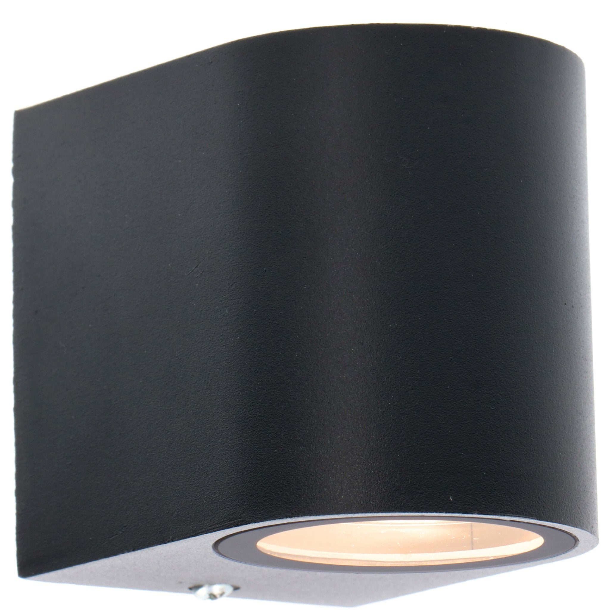 5 pack - LED's Light LED Wandlamp buiten met GU10 fitting - Rond - Model San Marino - IP44 - Zwart Wandlampen led.gl
