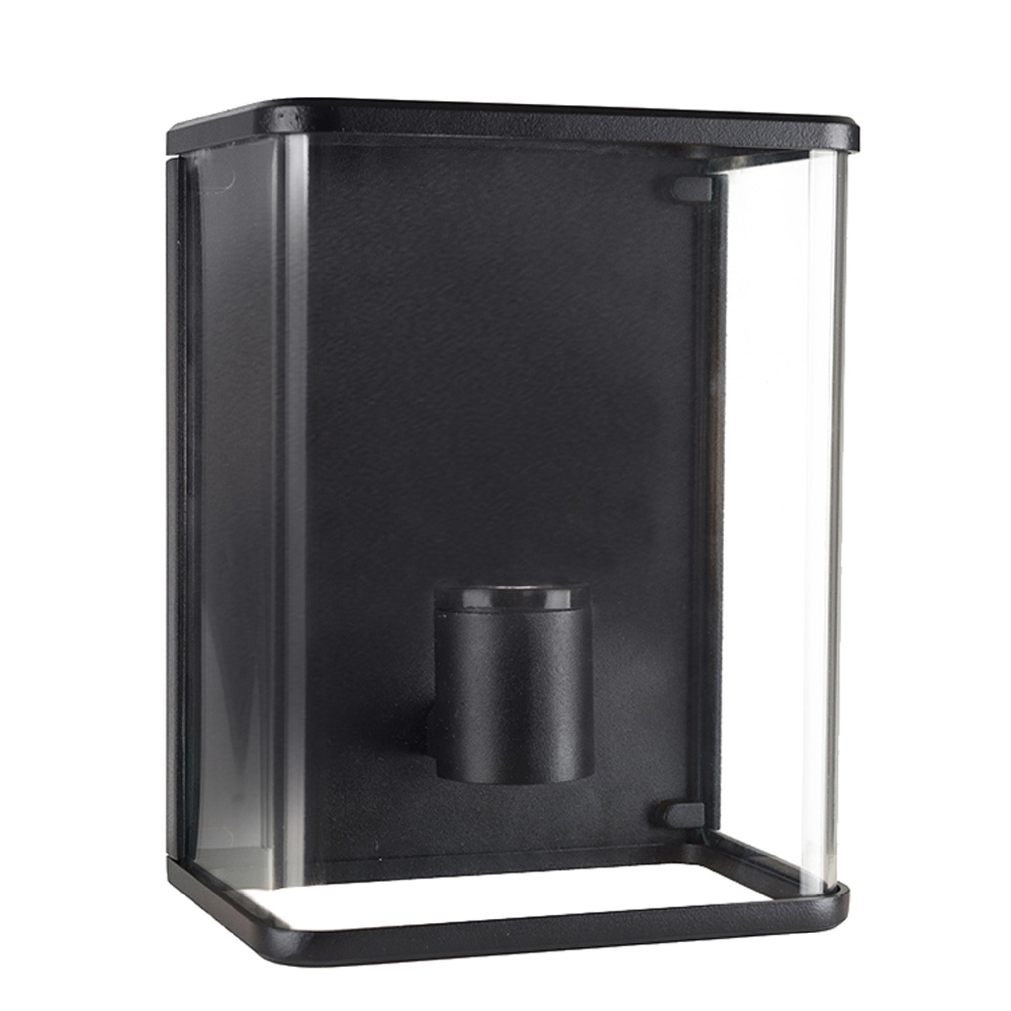 LED Wandlamp Glas - Rondom licht - Rechthoek - E27 fitting - IP44 - Zwart Wandlampen led.gl