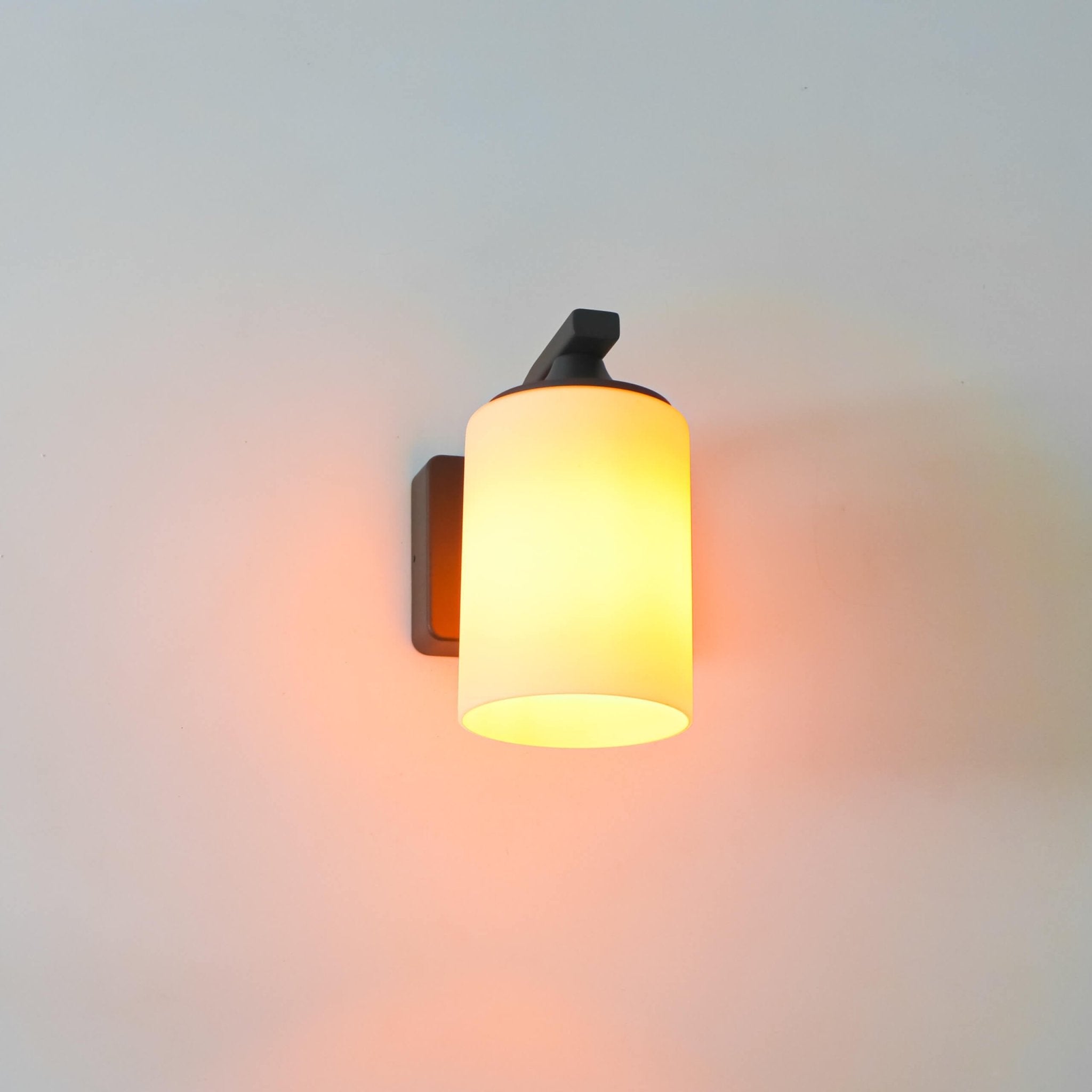 2 pack LED's Light LED Wandlamp Milky met E27 fitting - IP44 - Model Noto - Antraciet Wandlampen led.gl