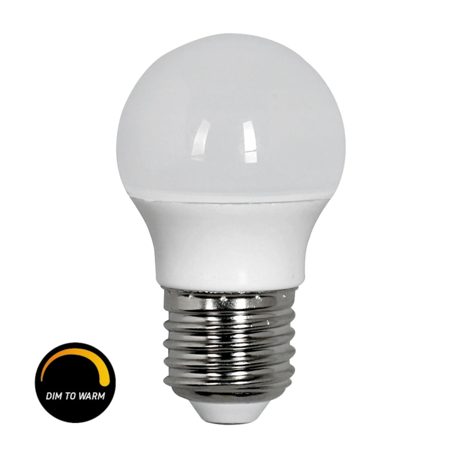 led.gl Dimbare LED lamp E27 - 45 mm - Licht Dimbaar van 2700k tot 1800K extra warm wit - G45 Lichtbronnen led.gl