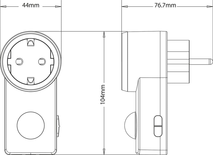 LED's Light plug-in Bewegingssensor met Stopcontact - 10 meter bereik - Incl. daglichtsensor Sensoren led.gl