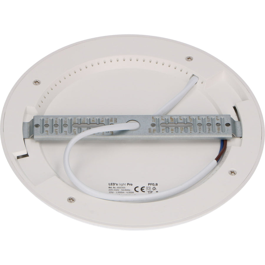 PRO LED Inbouw plafondlamp ø 16 cm - Ultra dun - Dimbaar koud wit licht - 12W Plafondlampen led.gl