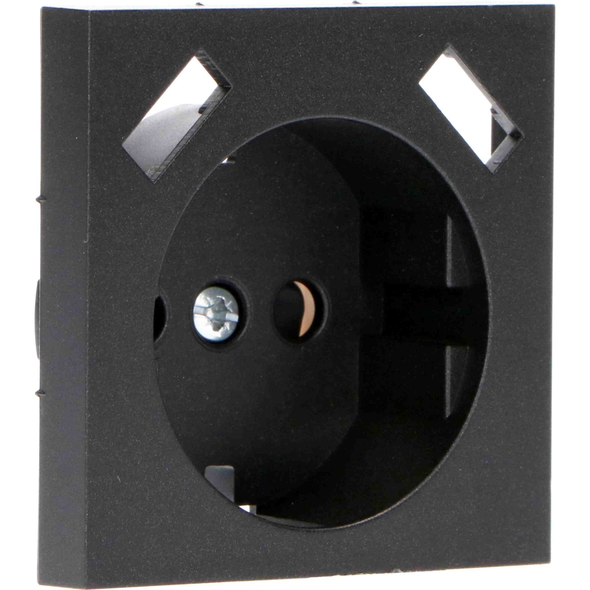 Reflex Inlegplaat voor wandcontactdoos met 2 USB - Zwart Stekkers led.gl